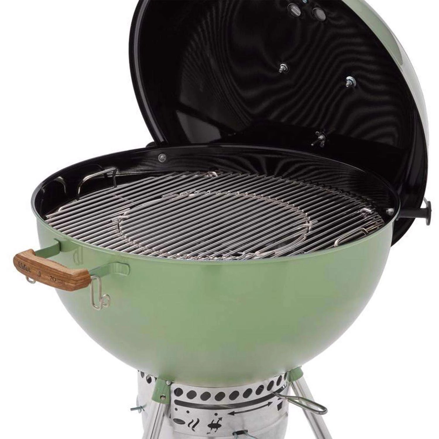 Weber 22 In. 70th Anniversary Kettle Charcoal Grill Diner Green 4 Weber 22 In. 70th Anniversary Kettle Charcoal Grill Diner Green - Image 2