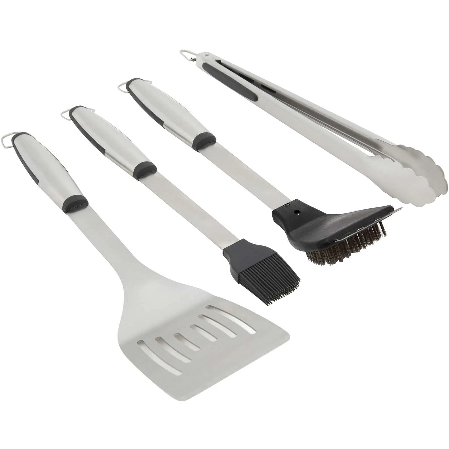 Grill Mark Stainless Steel Black/Silver Grill Tool Set 4 Pc 3 Grill Mark Stainless Steel Black/Silver Grill Tool Set 4 Pc