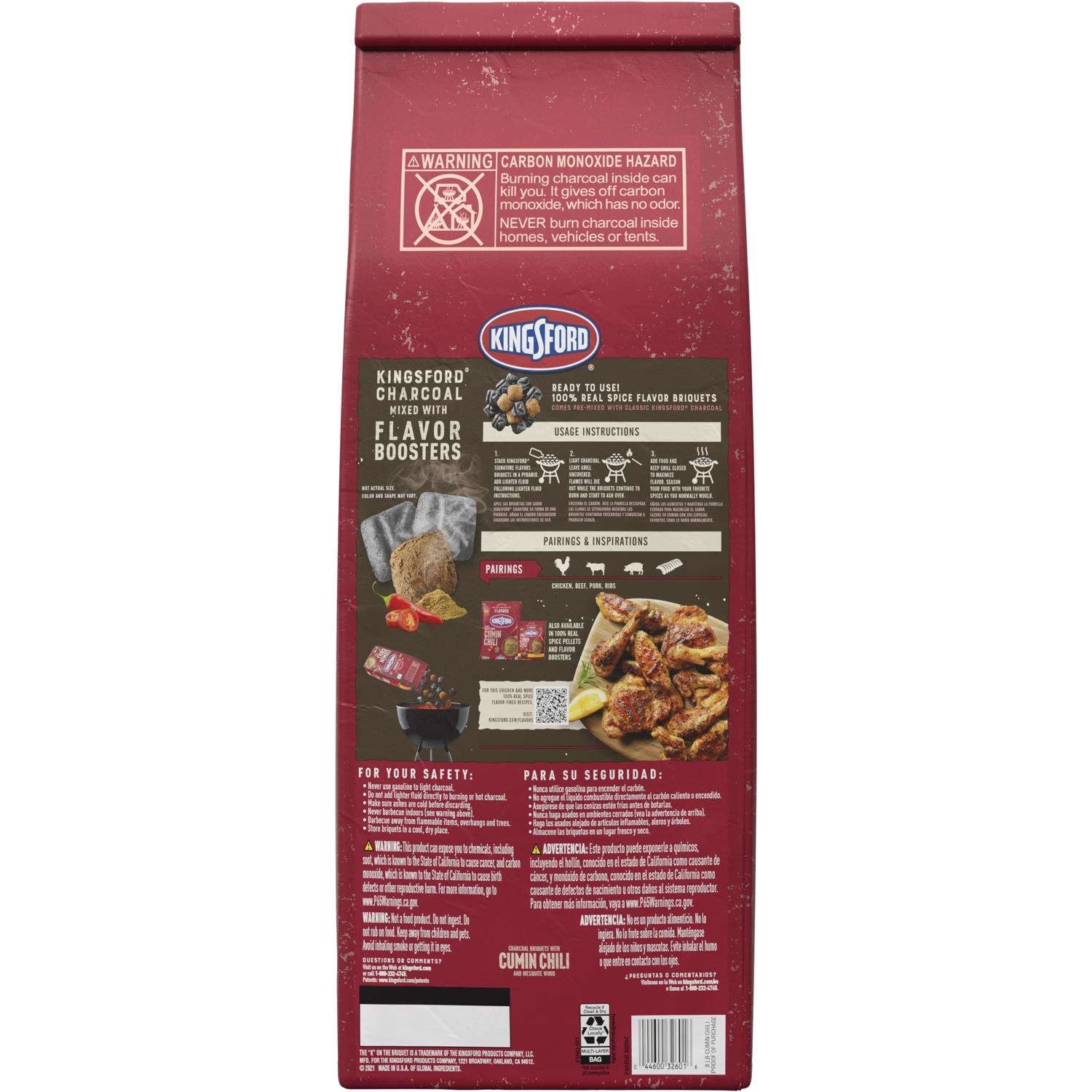 Kingsford Signature Flavors All Natural Chili Cumin Charcoal Briquettes 8 Lb 4 Kingsford Signature Flavors All Natural Chili Cumin Charcoal Briquettes 8 Lb - Image 2