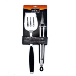 Traeger Egg Store 6 Mr. Bar-B-Q Stainless Steel Black/Silver Grill Tool Set 2 Pc