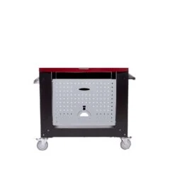 Alfa Ovens Grill Cart Porcelain Coated Steel 34.6 In. H X 42 In. W X 23.1 In. L