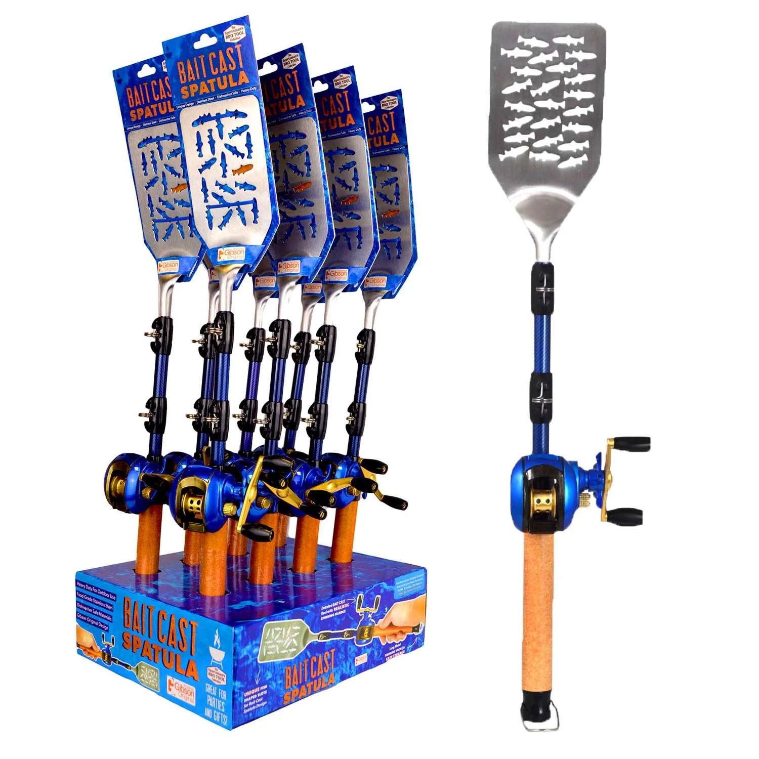 Bait Cast Stainless Steel Multicolored Grill Spatula 8 Pc 3 Bait Cast Stainless Steel Multicolored Grill Spatula 8 Pc