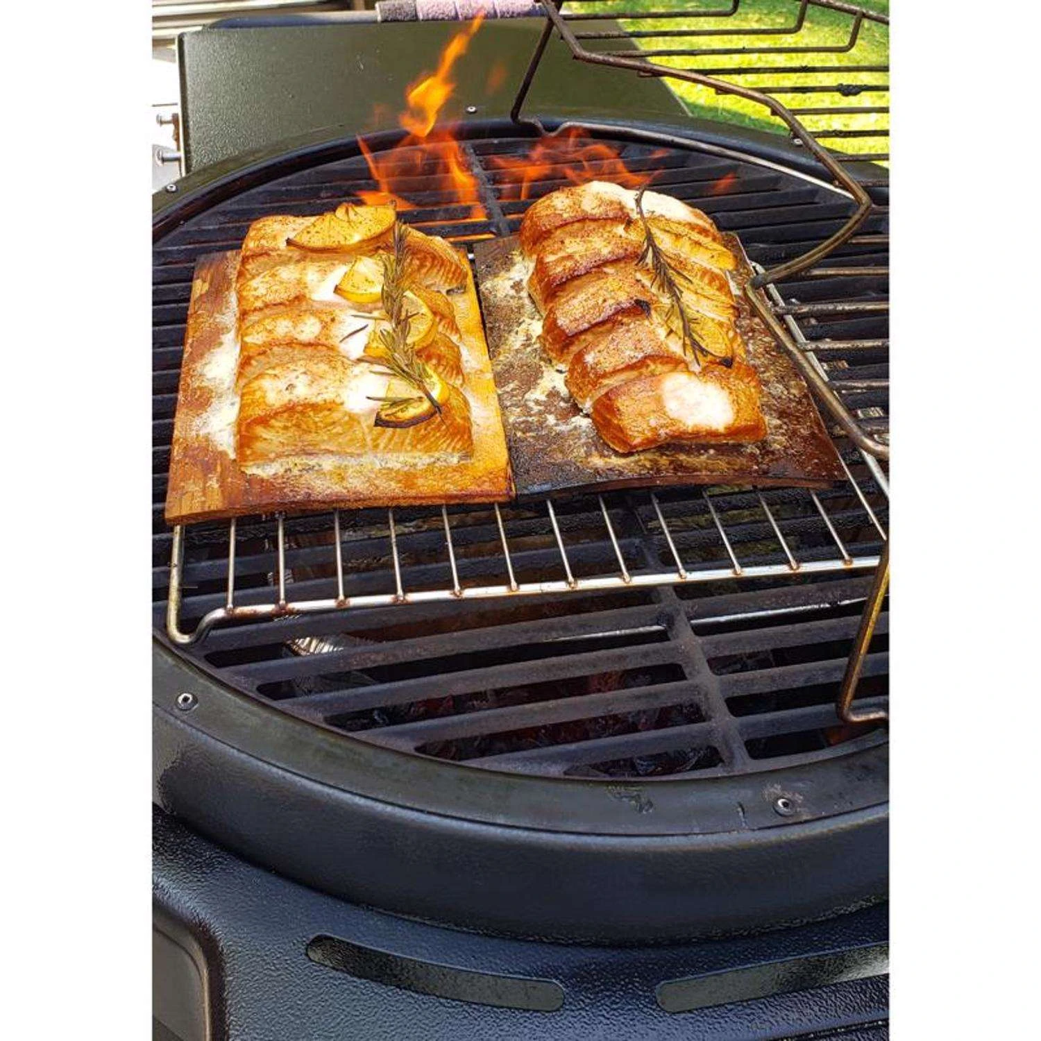 Brand-Man Grills 20 In. Rodeo Deluxe Charcoal/Wood Kamado Grill And Smoker Gray 9 Brand-Man Grills 20 In. Rodeo Deluxe Charcoal/Wood Kamado Grill And Smoker Gray - Image 7