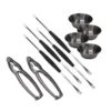 Bayou Classic Stainless Steel Black/Silver Grill Tool Set 10 Pc -Traeger Egg Store 33f60a1d c0a7 4bc5 b9e8 9b09c2582e97