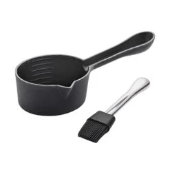 Outset Cast Iron Black/Silver Grill Basting Set 2 Pc
