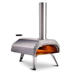 Ooni Karu 12 In. Charcoal/Wood Chunk Outdoor Pizza Oven Silver