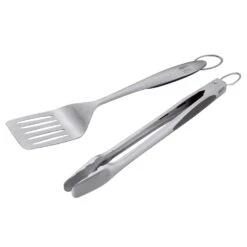 Weber Deluxe Stainless Steel Black/Silver Grill Tool Set 2 Pc