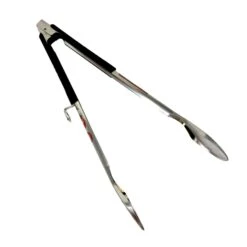 FireDisc Ultimate Gripping Weapon Stainless Steel Black/Silver Grill Tongs 1 Pc