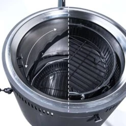 Burch Barrel 18 In. Charcoal/Wood Grill And Smoker Black -Traeger Egg Store 7294b544 f187 43a9 ae97 7ca6e5125115