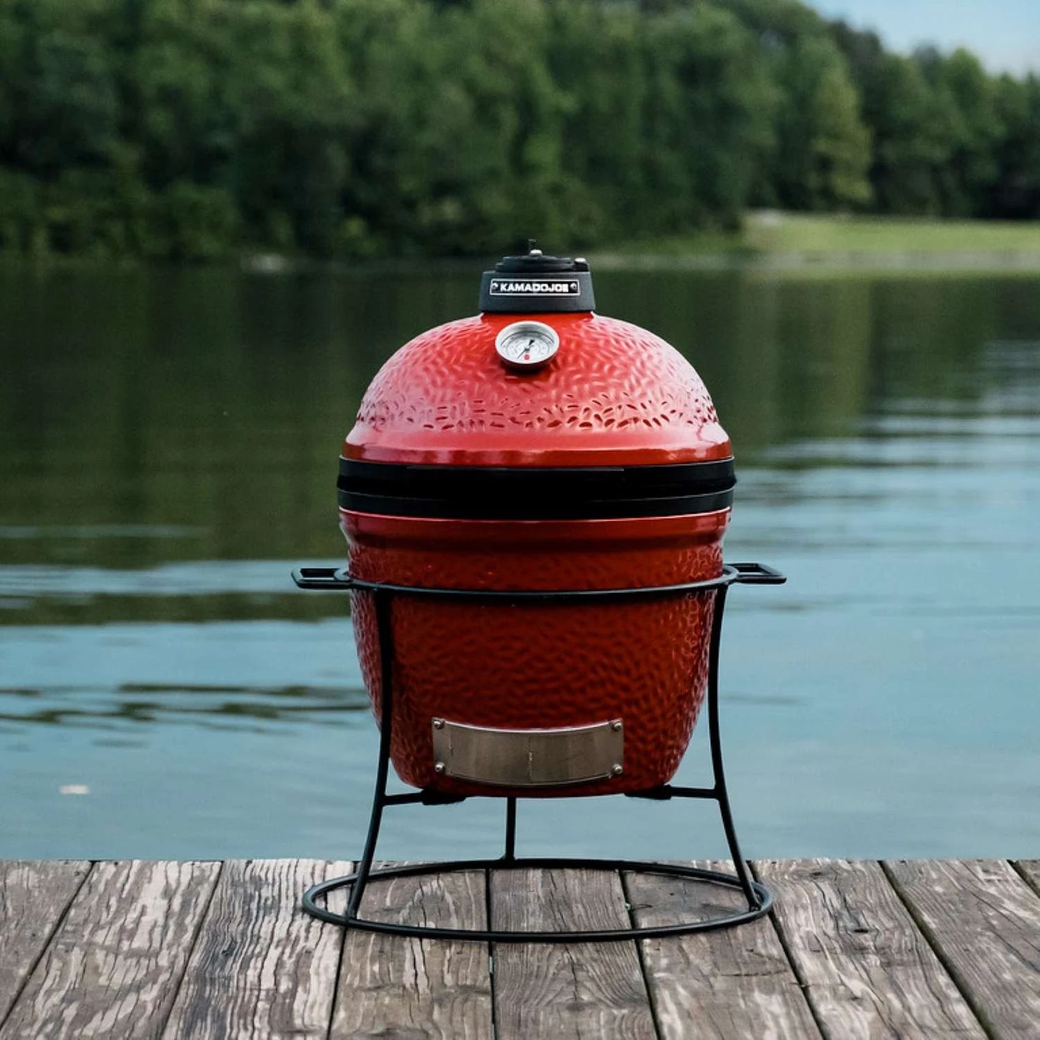 Kamado Joe 13.5 In. Joe Jr. Charcoal Kamado Grill And Smoker Red 11 Kamado Joe 13.5 In. Joe Jr. Charcoal Kamado Grill And Smoker Red - Image 9