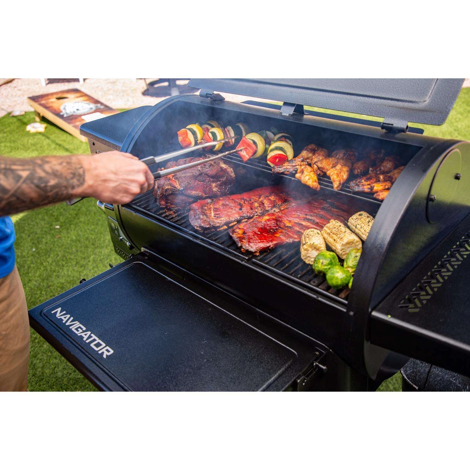 Pit Boss Navigator 850 Wood Pellet Grill And Smoker Black 8 Pit Boss Navigator 850 Wood Pellet Grill And Smoker Black - Image 6