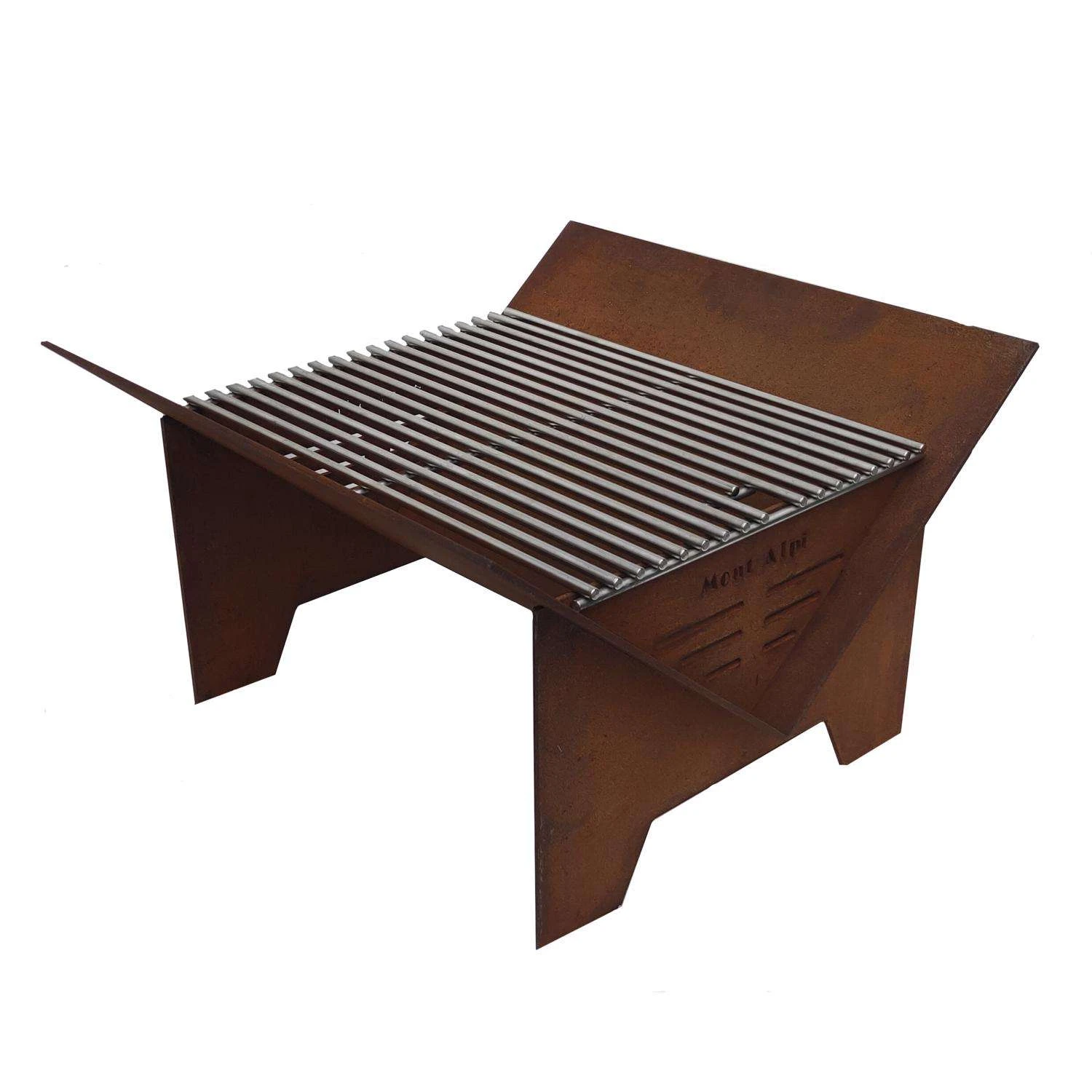 Mont Alpi 16 In. Charcoal/Wood Pellet Grill Rust 4 Mont Alpi 16 In. Charcoal/Wood Pellet Grill Rust - Image 2