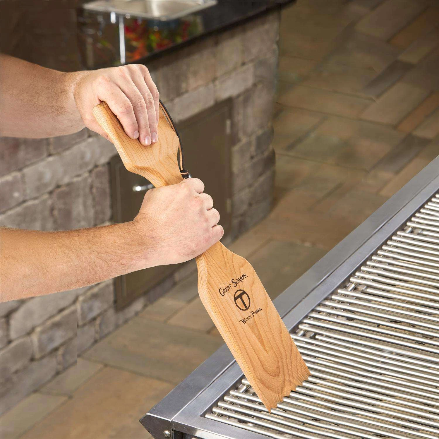 Great Scrape Woody Paddle Grill Scraper 18 In. H X 4.75 In. L X 0.75 In. W 1 Pk 4 Great Scrape Woody Paddle Grill Scraper 18 In. H X 4.75 In. L X 0.75 In. W 1 Pk - Image 2