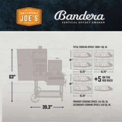 Oklahoma Joe's Bandera Charcoal Vertical Smoker Black -Traeger Egg Store c1e0d952 a9a7 4a9e 9dc9 988492c5a66d