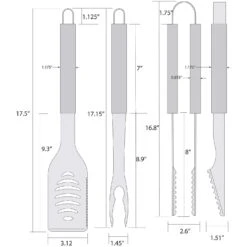 Siskiyou Sports NFL Stainless Steel Multicolored Grill Tool Set 3 Pc -Traeger Egg Store cc660f29 817c 4a7e a152 78e1f01226e0