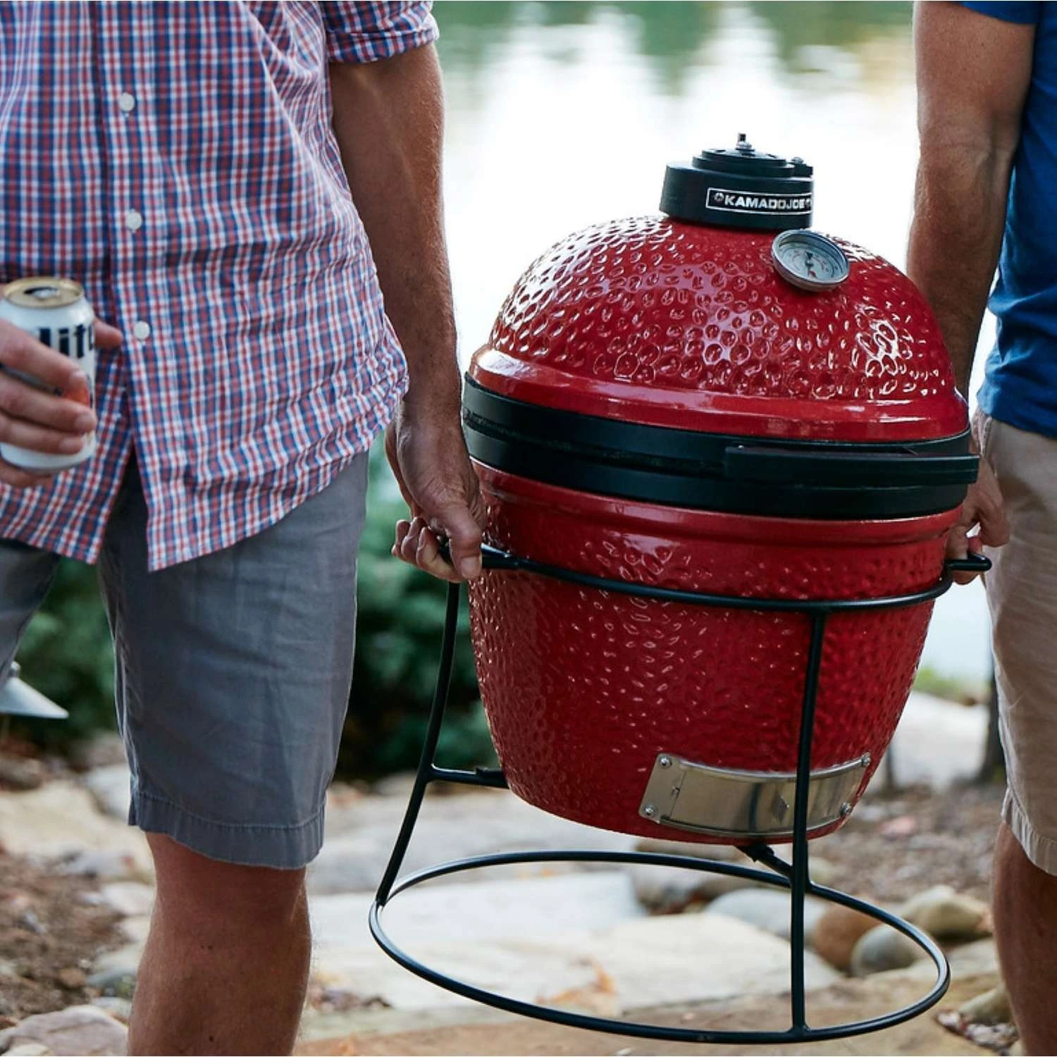 Kamado Joe 13.5 In. Joe Jr. Charcoal Kamado Grill And Smoker Red 10 Kamado Joe 13.5 In. Joe Jr. Charcoal Kamado Grill And Smoker Red - Image 8